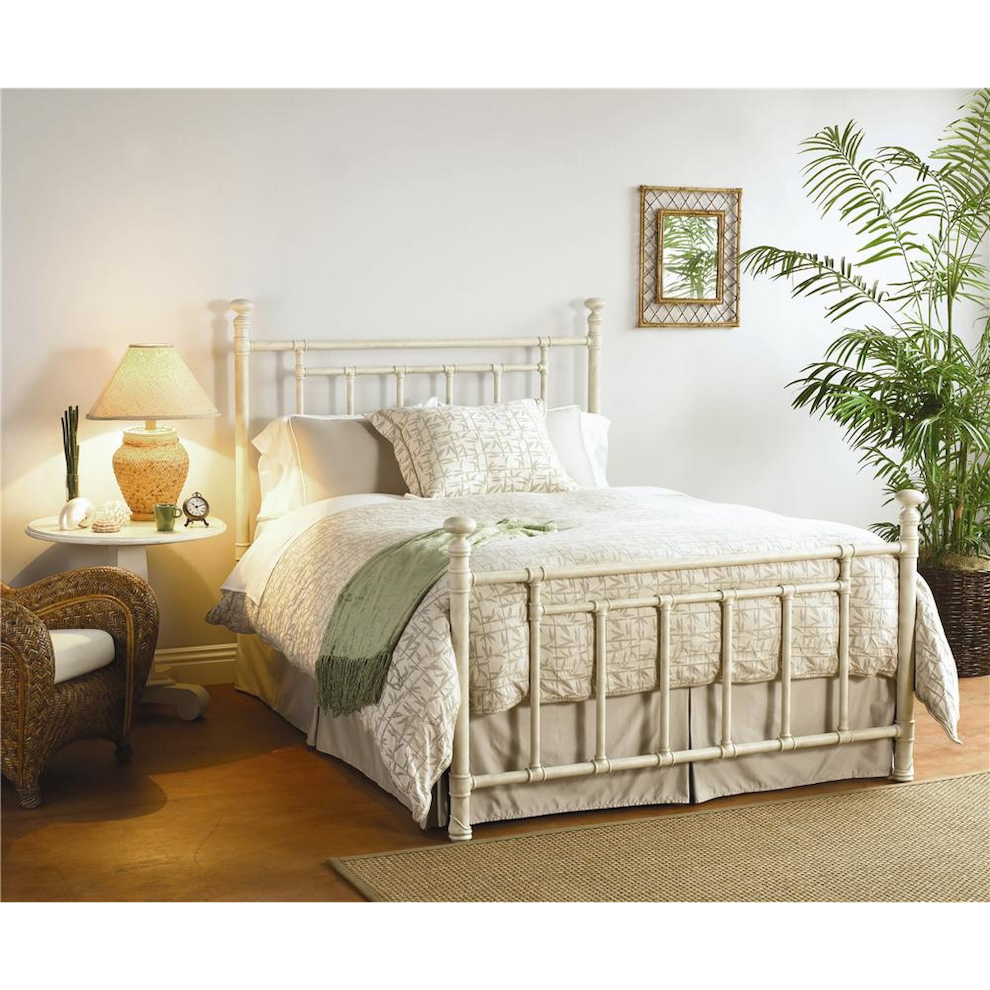 Wesley Allen Iron Beds CB1094K King Blake Iron Poster Bed Malouf